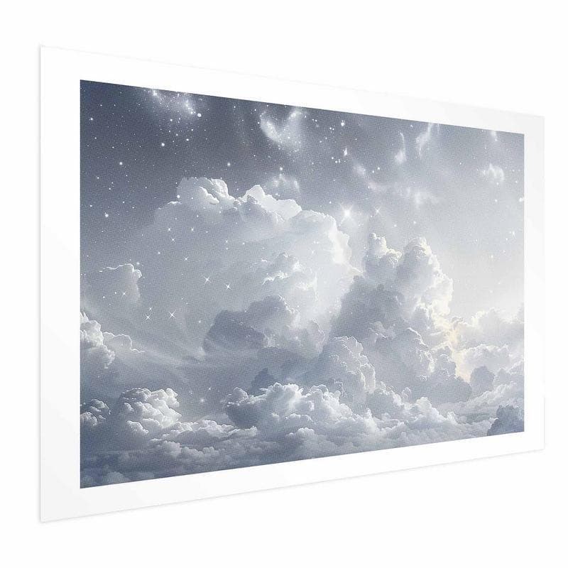 Poster - Astral Calm: Stars Scattered Over Delicate Clouds - 16