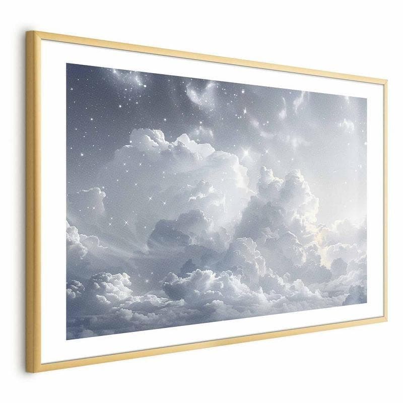 Poster - Astral Calm: Stars Scattered Over Delicate Clouds - 19
