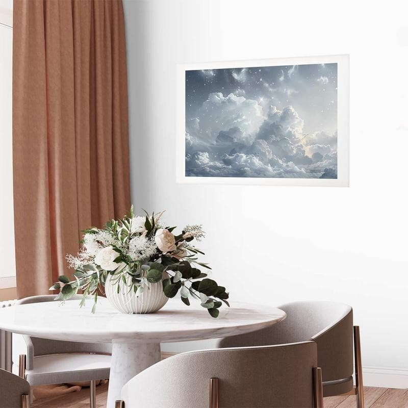 Poster - Astral Calm: Stars Scattered Over Delicate Clouds - 12