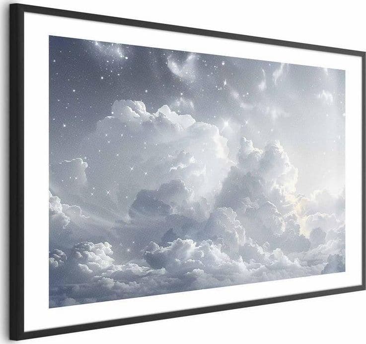 Poster - Astral Calm: Stars Scattered Over Delicate Clouds - 5