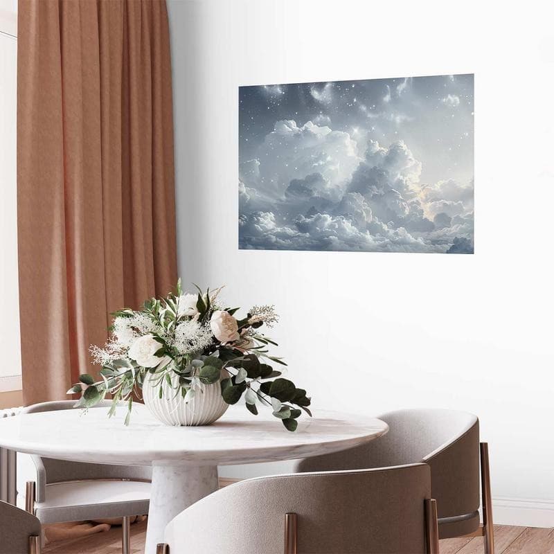 Poster - Astral Calm: Stars Scattered Over Delicate Clouds - 8