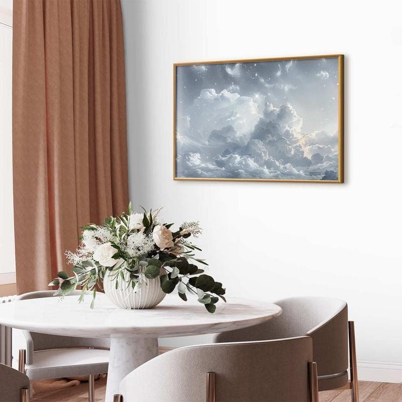 Poster - Astral Calm: Stars Scattered Over Delicate Clouds - 9