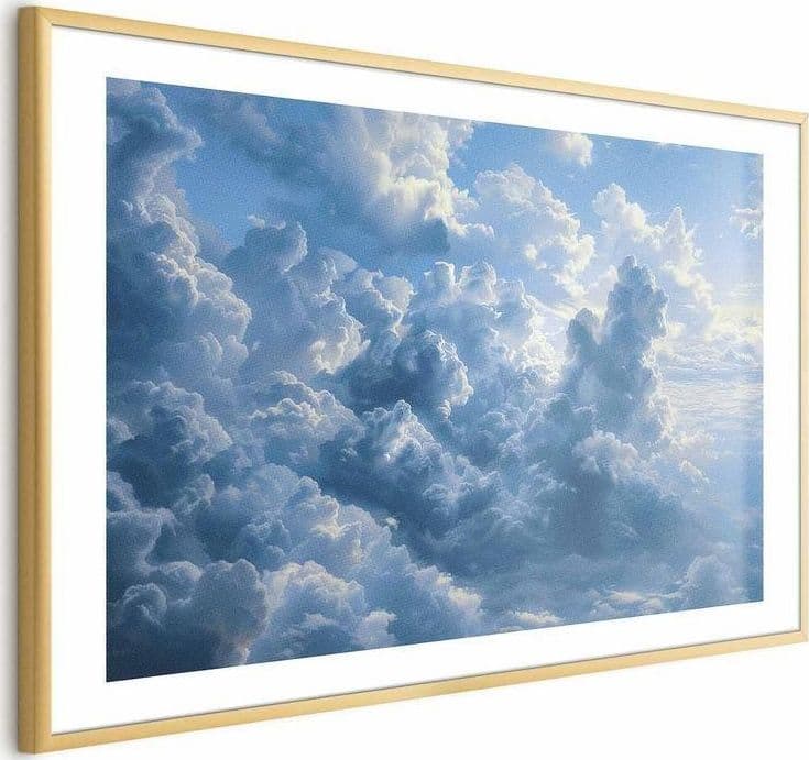 Poster - Ocean in the Air: Waving Clouds Reflecting Morning Light - 4