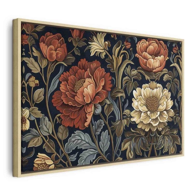 Quadro - Tapestry Large Flowers Retro Floral Motif in Kilim Style - 22