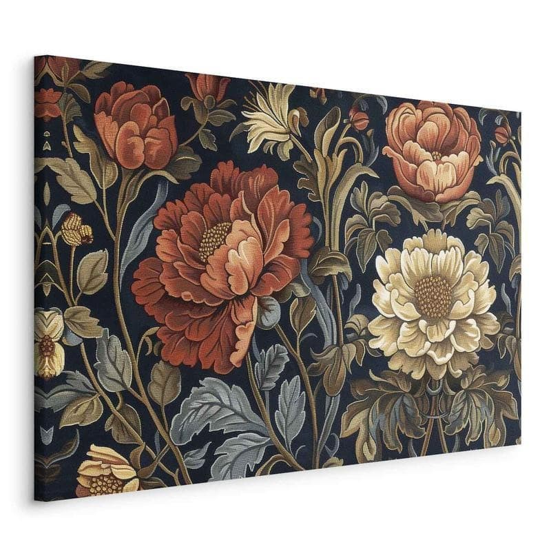 Quadro - Tapestry Large Flowers Retro Floral Motif in Kilim Style - 20