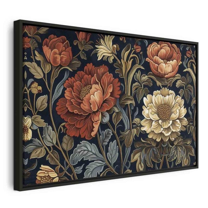 Quadro - Tapestry Large Flowers Retro Floral Motif in Kilim Style - 21
