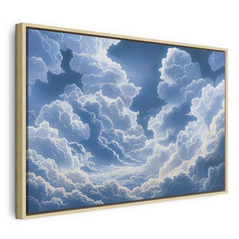 Quadro - Blue Sky Breaking Through White Fluffy Clouds - 21