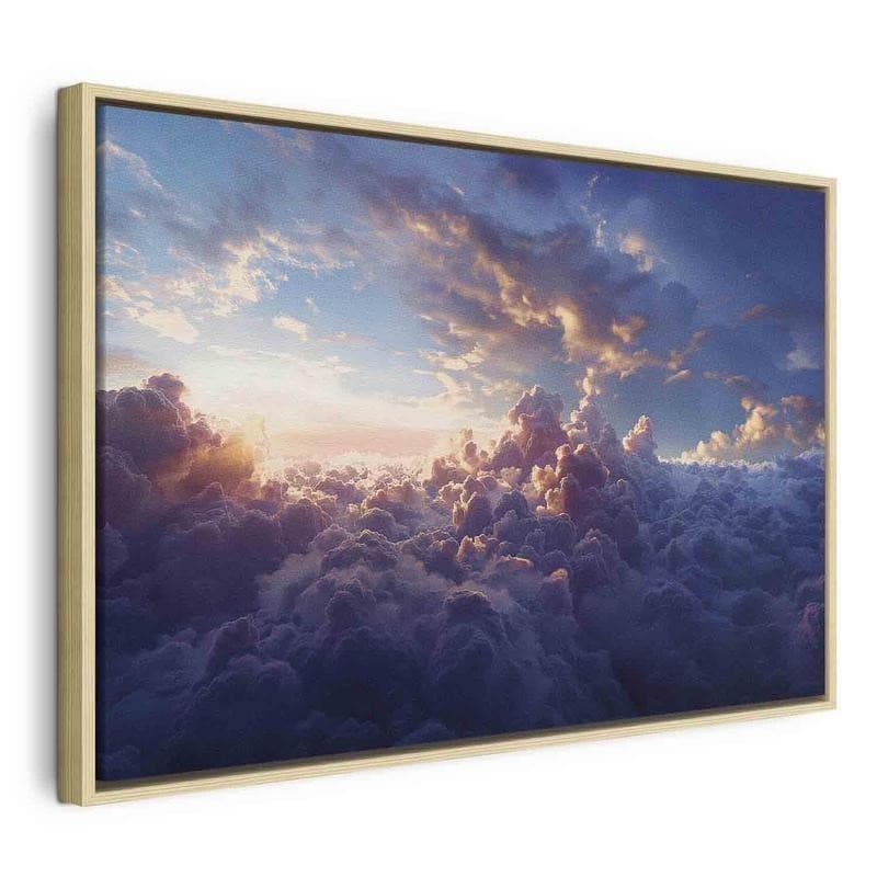 Quadro - The Sun in Hiding: The Golden Face of the Sky Over a Cloudy Sea - 20