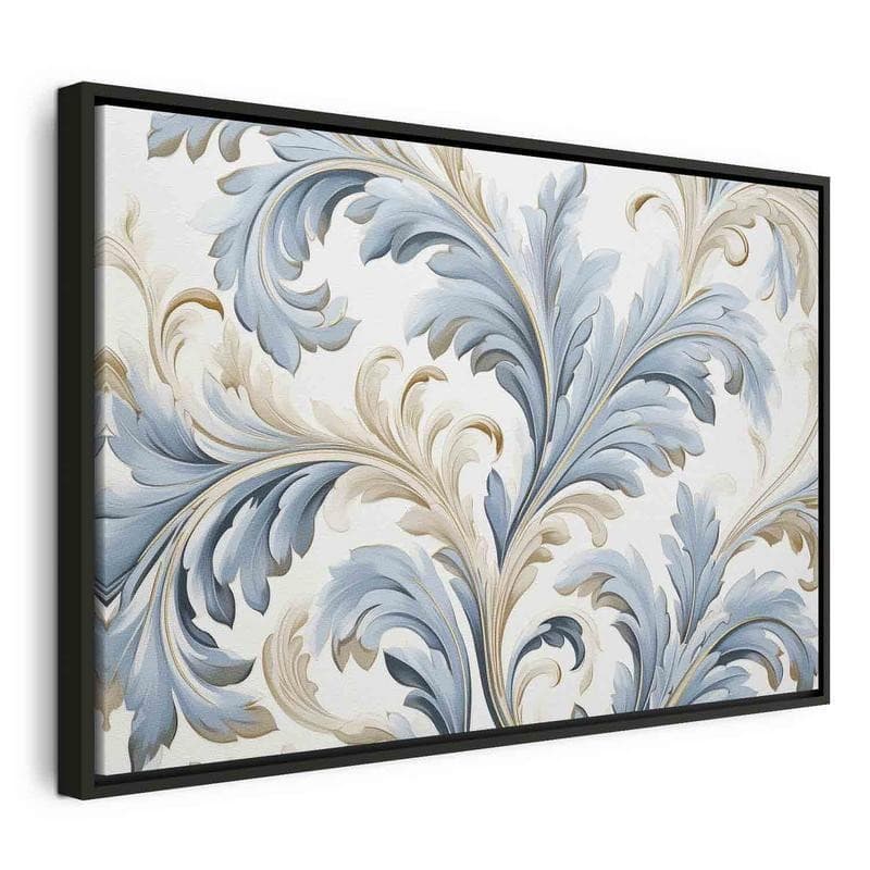 Quadro - Baroque Ornaments in Light Cream-Blue Hues - 20