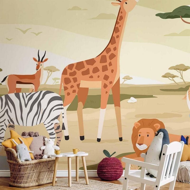 Carta da parati - Animals From Jungle Vector Illustration - 13
