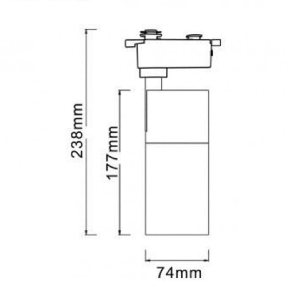 FARETTO LED 15W ORIENTABILE PER BINARIO MONOFASE DIREZIONABILE CCT SWITCH IP20 FM-15W-3C - 8
