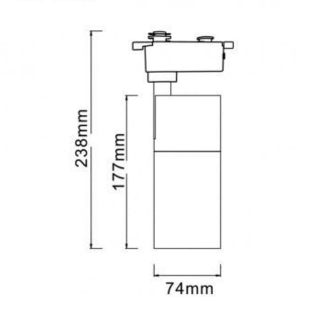 FARETTO LED 15W ORIENTABILE PER BINARIO MONOFASE DIREZIONABILE CCT SWITCH IP20 FM-15W-3C - 6