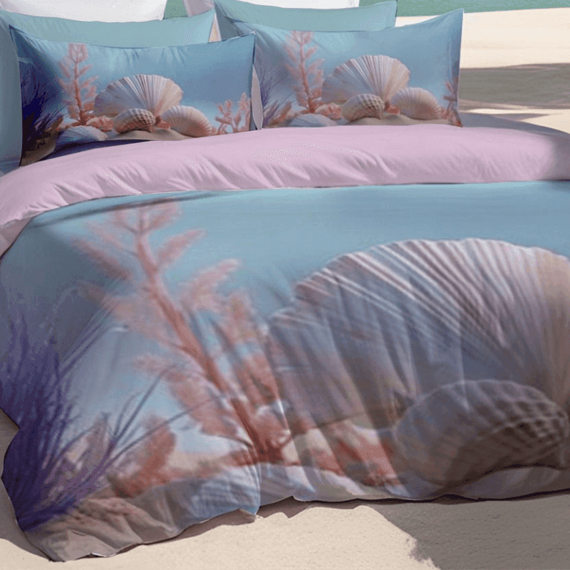Lenzuola Copriletto Matrimoniale Conchiglie Botticelli Home - 2