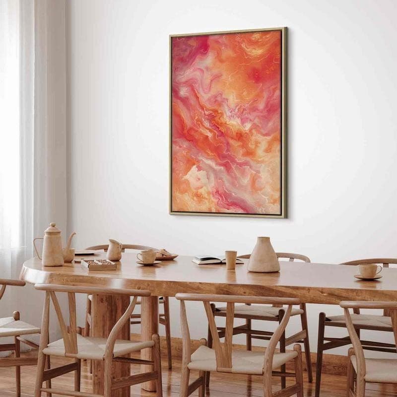 Quadro - Fiery Colors - Dynamic Shapes in Colors of Fire and Pink - 13