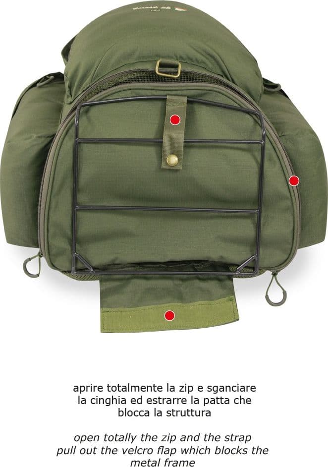 Marsupio Nuovo Forest PRO , Zaino Tecnico per Raccolta Funghi Unisex – Adulto, Verde, 50 - 5