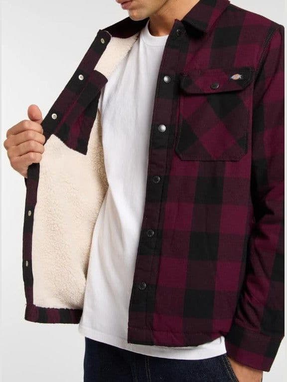 Camicia Dikies  Lined Sacramento Maroon in Camicie casual Glad Store - Genova, commercioVirtuoso.it