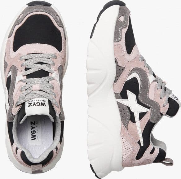 W6yz scarpe donna  MIA-W. - Sneakers in suede e tessuto tecnico - Rosa-Grigio 2019468011B67 in Sneaker casual Broadway Red - Barletta, commercioVirtuoso.it
