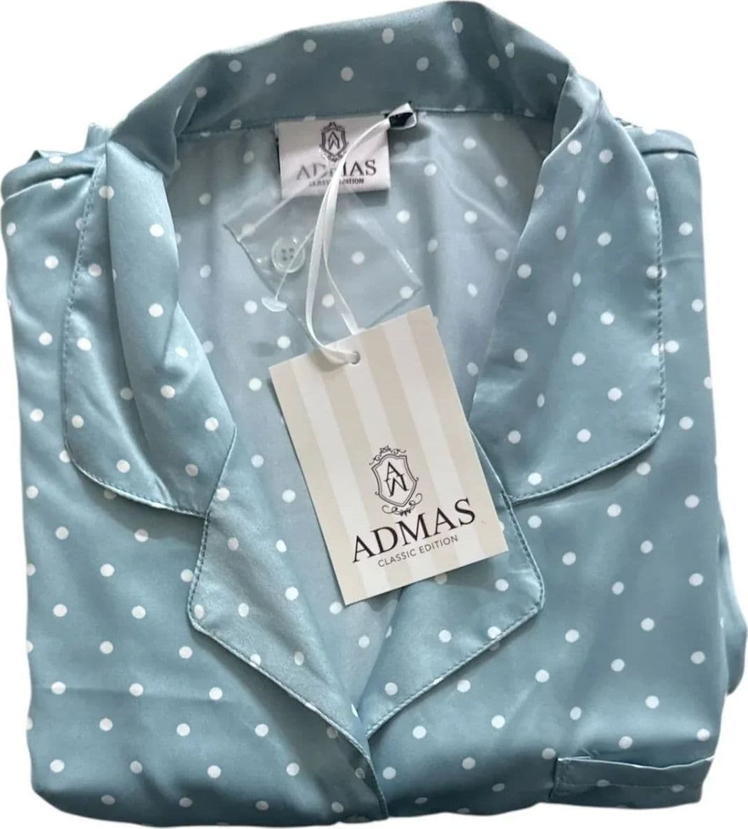 Pigiama Donna Admas Mujer Woman – Pantalone Lungo e Camicia Aperta Tipo Uomo - 4