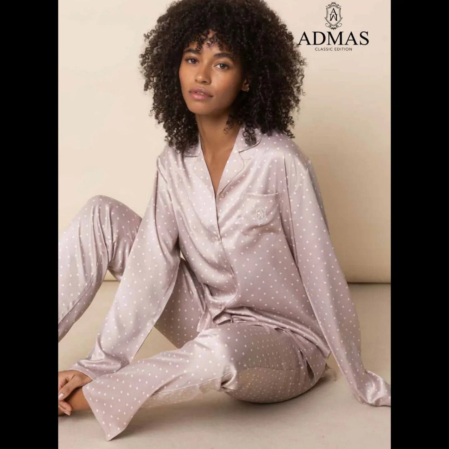 Pigiama Donna Admas Mujer Woman – Pantalone Lungo e Camicia Aperta Tipo Uomo - 3