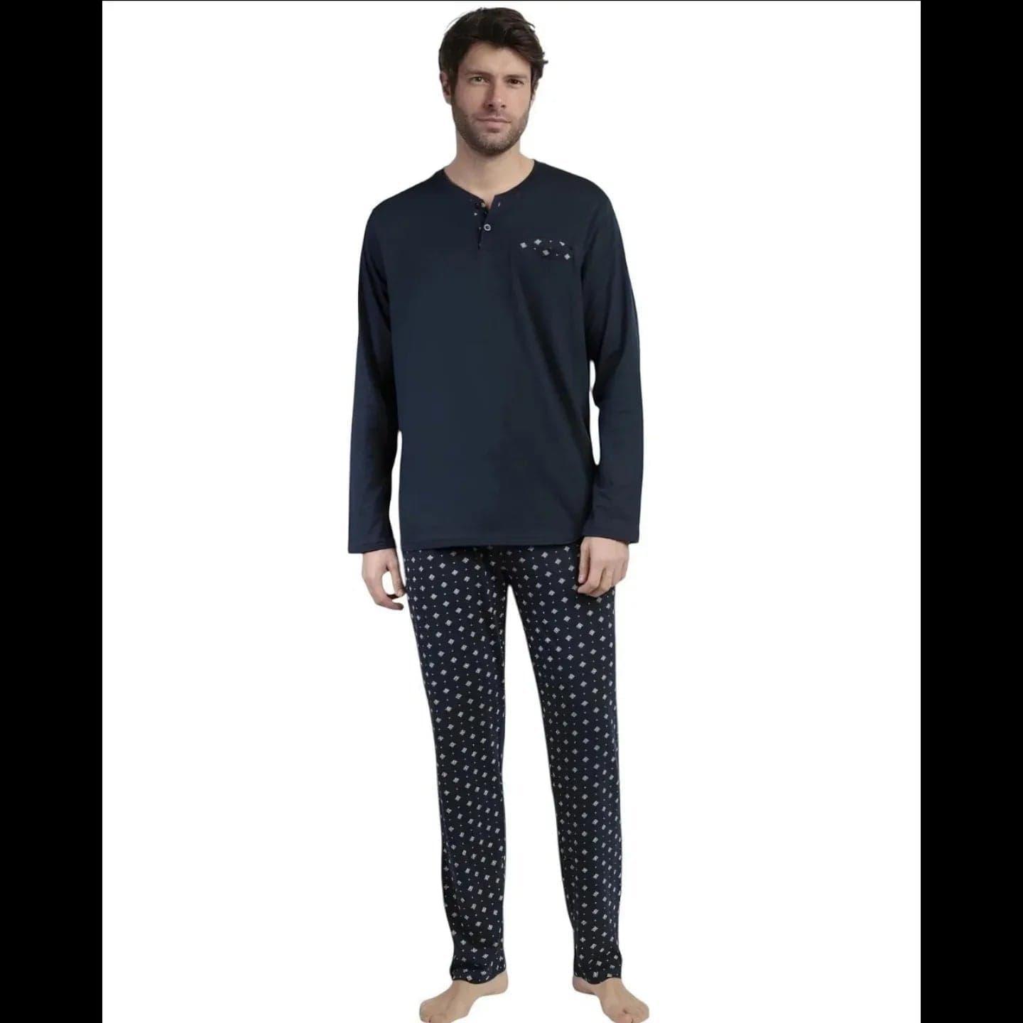 Pigiama Uomo Admas 63771 – Autunno/Inverno – Caldo Cotone e Stile Elegante - 2