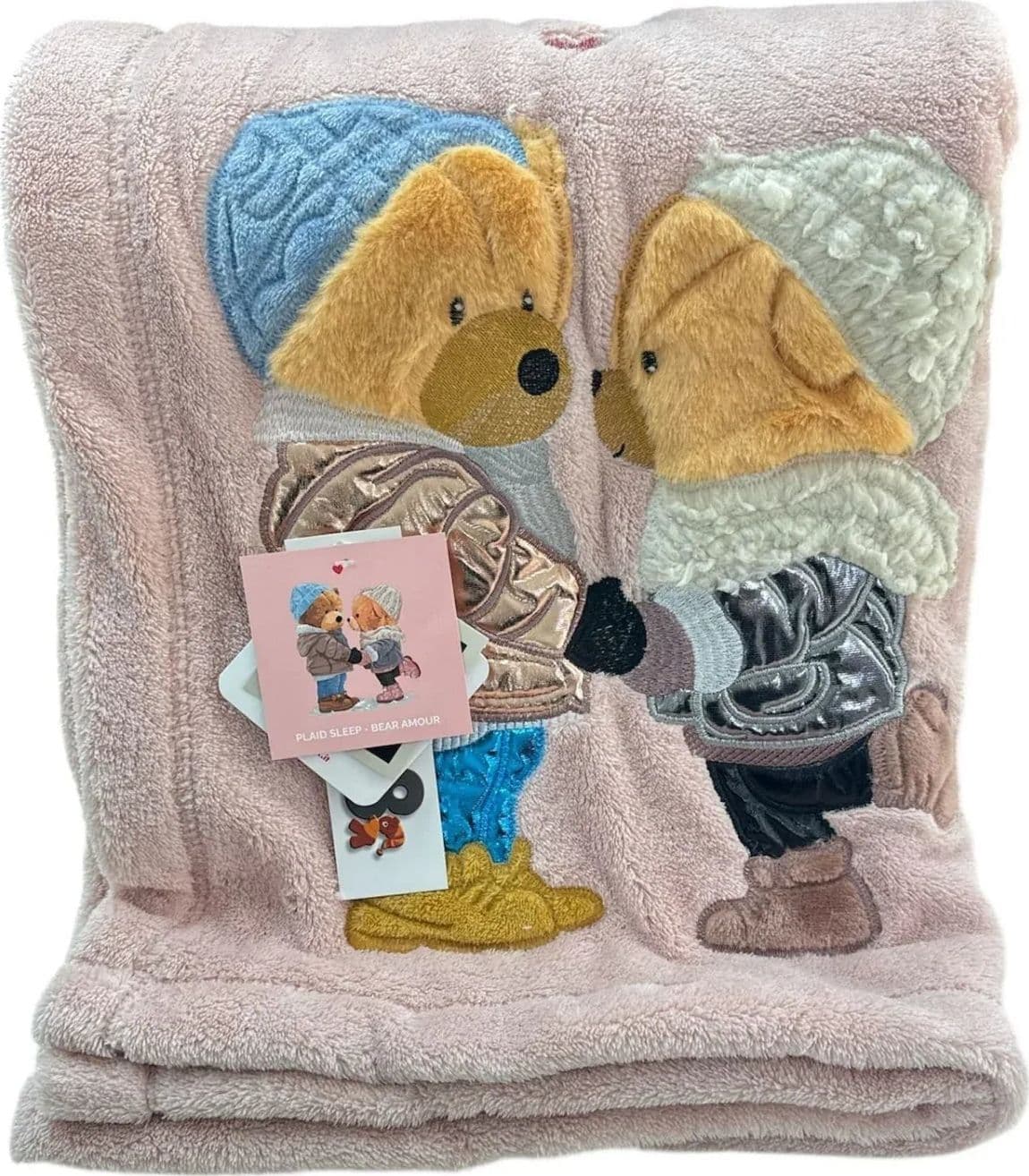 Plaid Daunex Bear Amour 150×200 cm – Microfibra Morbidissima - 2
