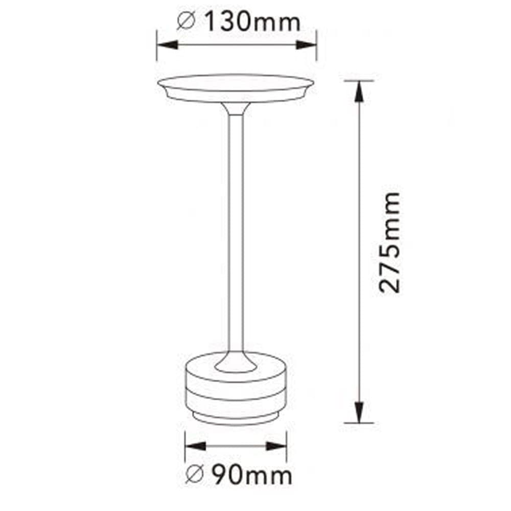 LAMPADA DA TAVOLO MODERNA 3W LUME RICARICABILE TOUCH DIMMERABILE TECNOLOGIA CCT D38-3C - 21