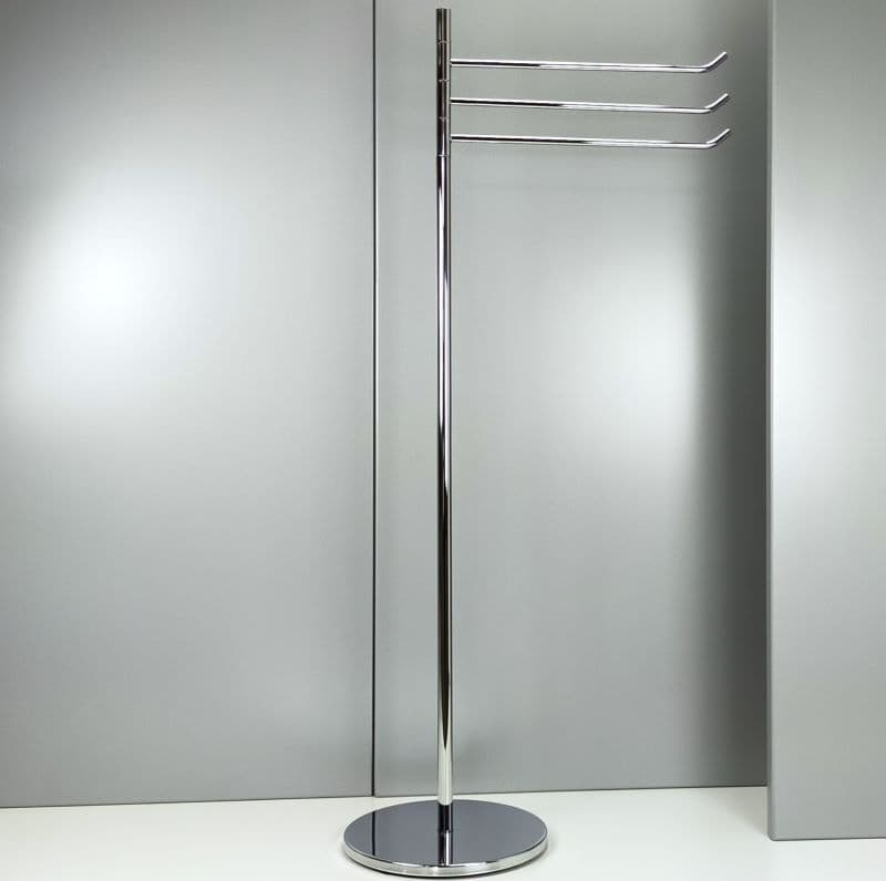 Piantana porta asciugamani bagno con porta salviette orientabili base rotonda - piantana bagno in Portasciugamani da terra Bottiglioni - Colle di Val d’Elsa, commercioVirtuoso.it