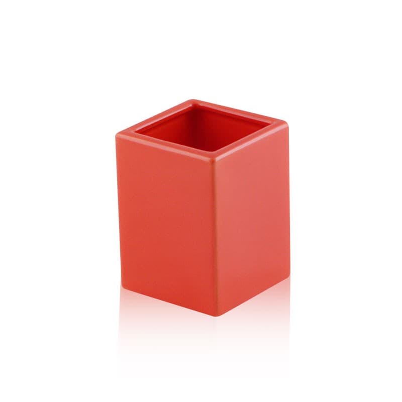 Bicchiere da appoggio quadrato in ceramica - accessori bagno - 4