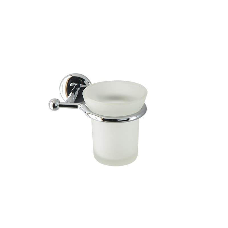 Porta bicchiere da bagno linea Elite in ottone cromato - accessori bagno
