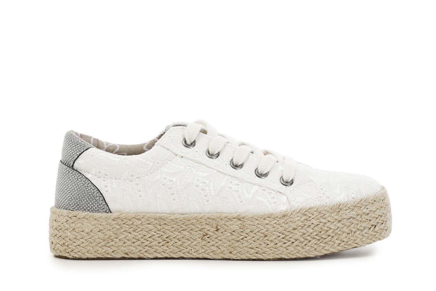SNEAKER FASCIA CORDA IN CANVAS RICAMATO - 7