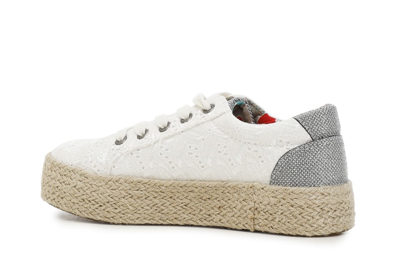SNEAKER FASCIA CORDA IN CANVAS RICAMATO - 8