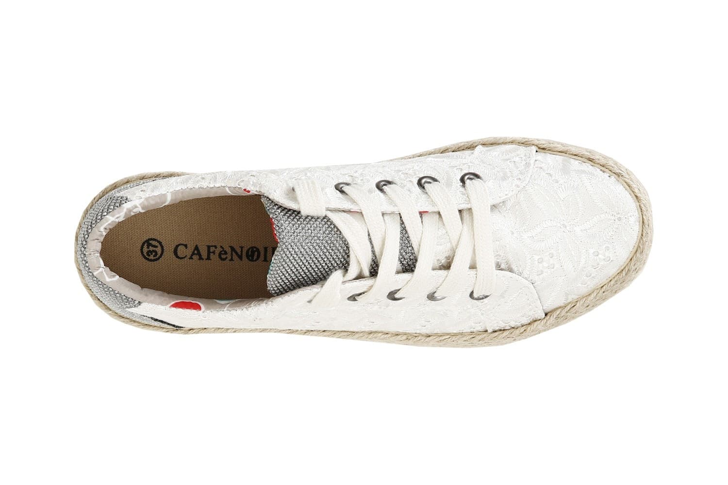 SNEAKER FASCIA CORDA IN CANVAS RICAMATO - 9