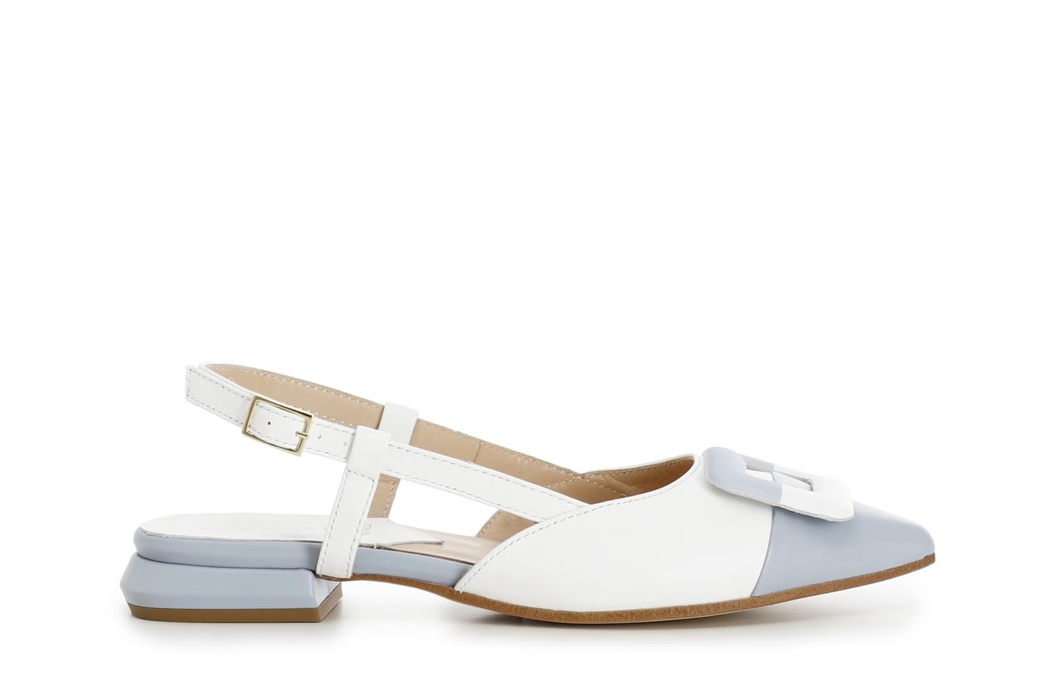 BALLERINA APERTA DIETRO IN PELLE - 8
