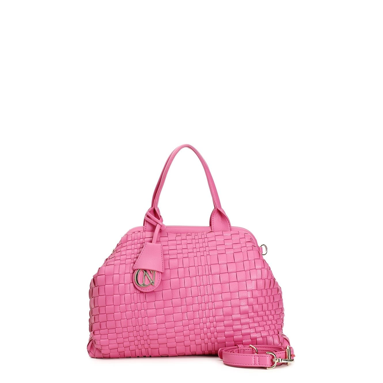 BAULETTO CON INTRECCIO IRREGOLARE E ACCESSORIO CN PENDENTE - 7