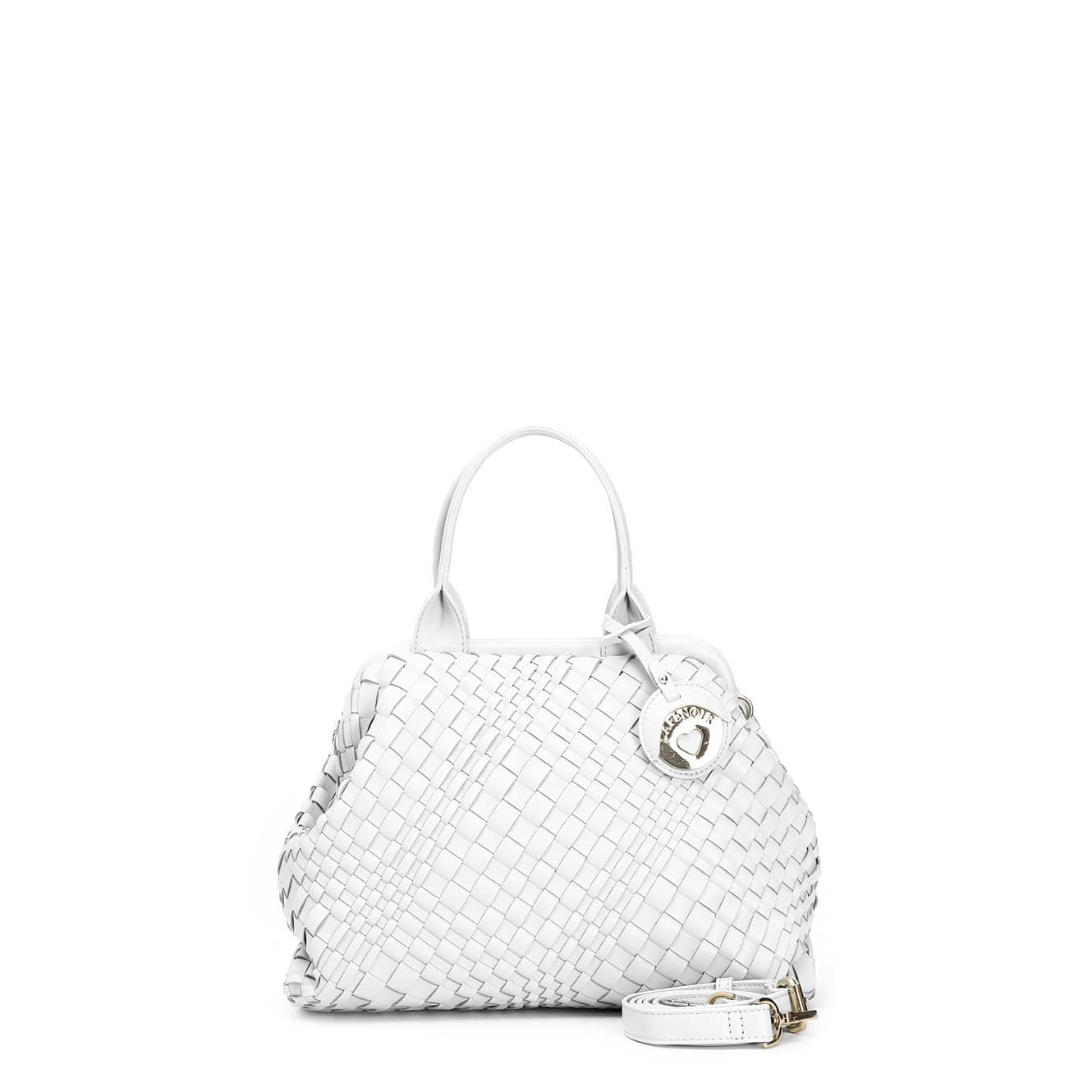 BAULETTO CON INTRECCIO IRREGOLARE E ACCESSORIO CN PENDENTE - 9