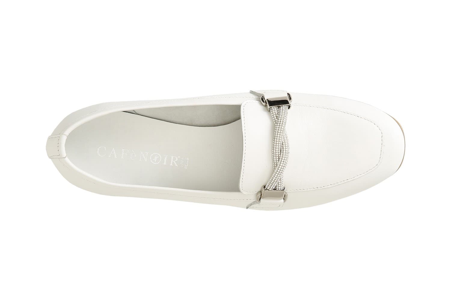 MOCASSINO IN PELLE CON MORSETTO STRASS - 12