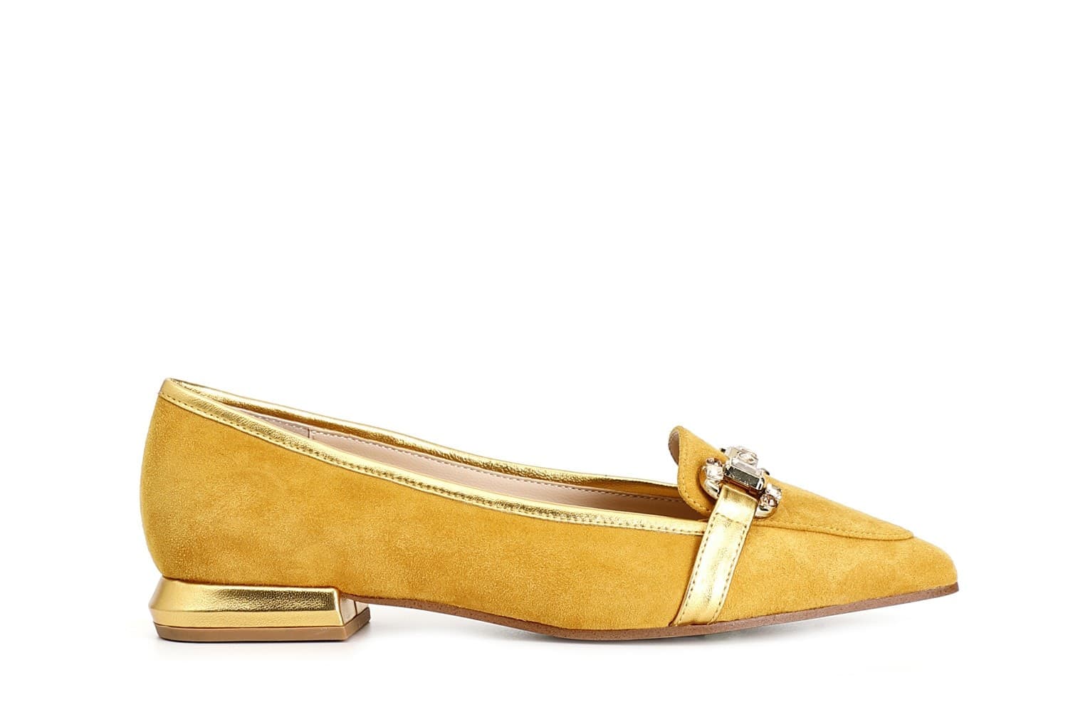 MOCASSINO IN PELLE SCAMOSCIATA CON MORSETTO STRASS - 7