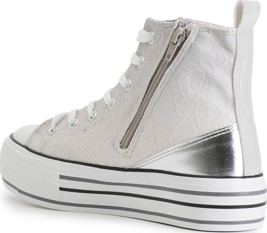 SNEAKERS MID PIZZO DEGRADè CON LACCI STRASS - 8