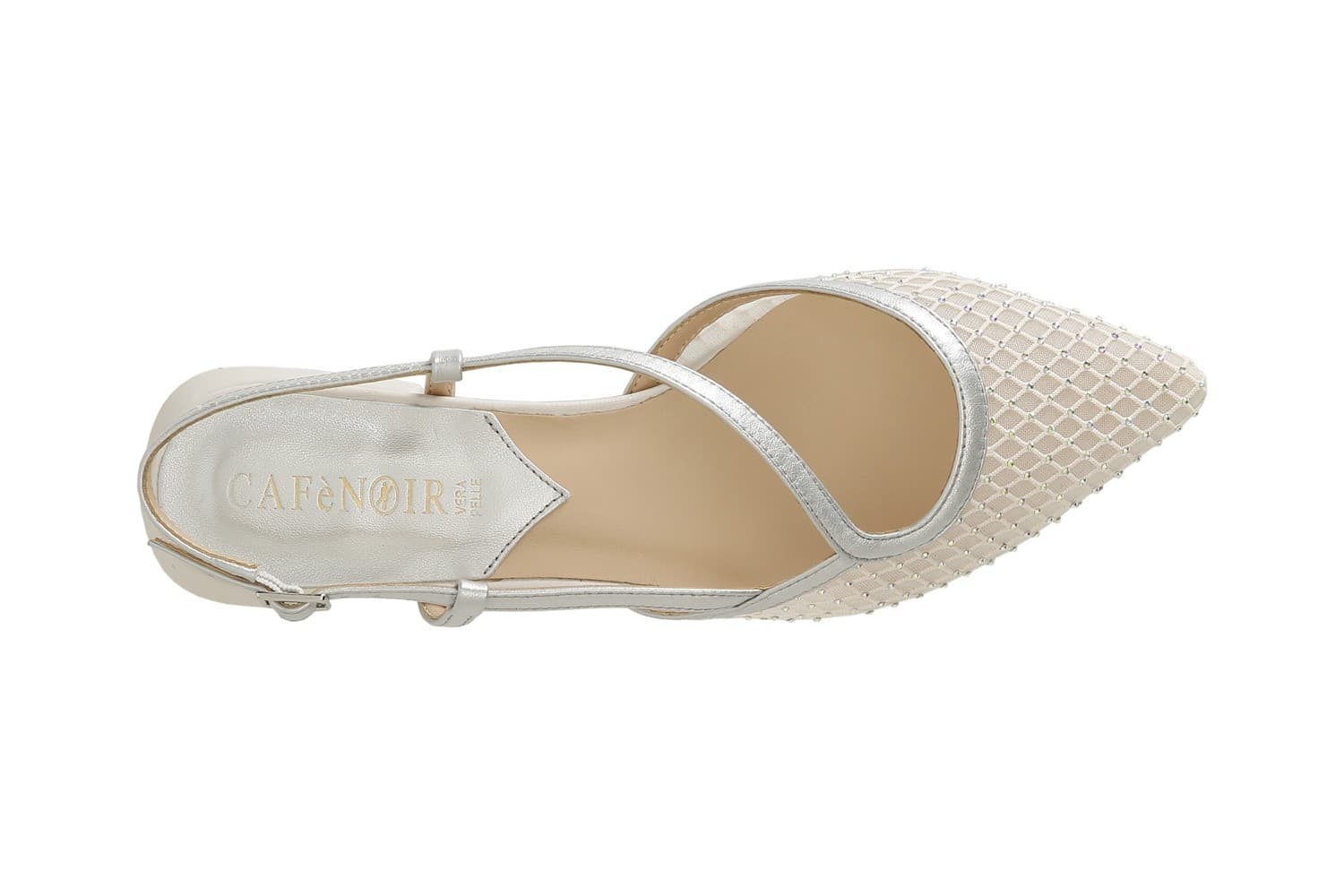 BALLERINA APERTA DIETRO CON RETINA E STRASS - 3