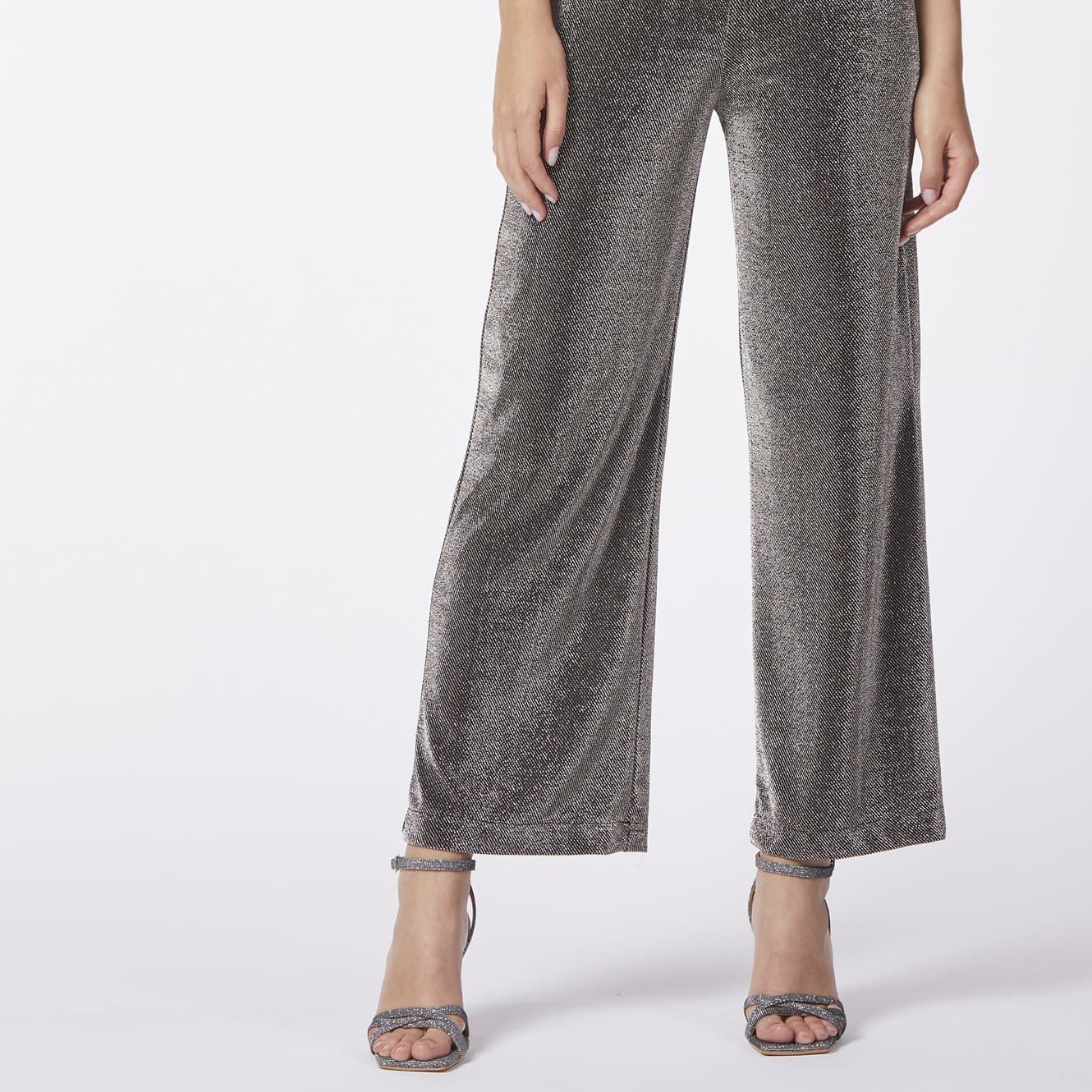 PANTALONE COULOTTE TESSUTO LUREX - 3
