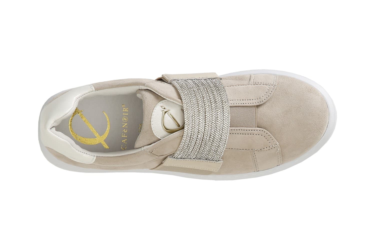 SNEAKERS IN CAMOSCIO CON FASCIA STRASS - 9