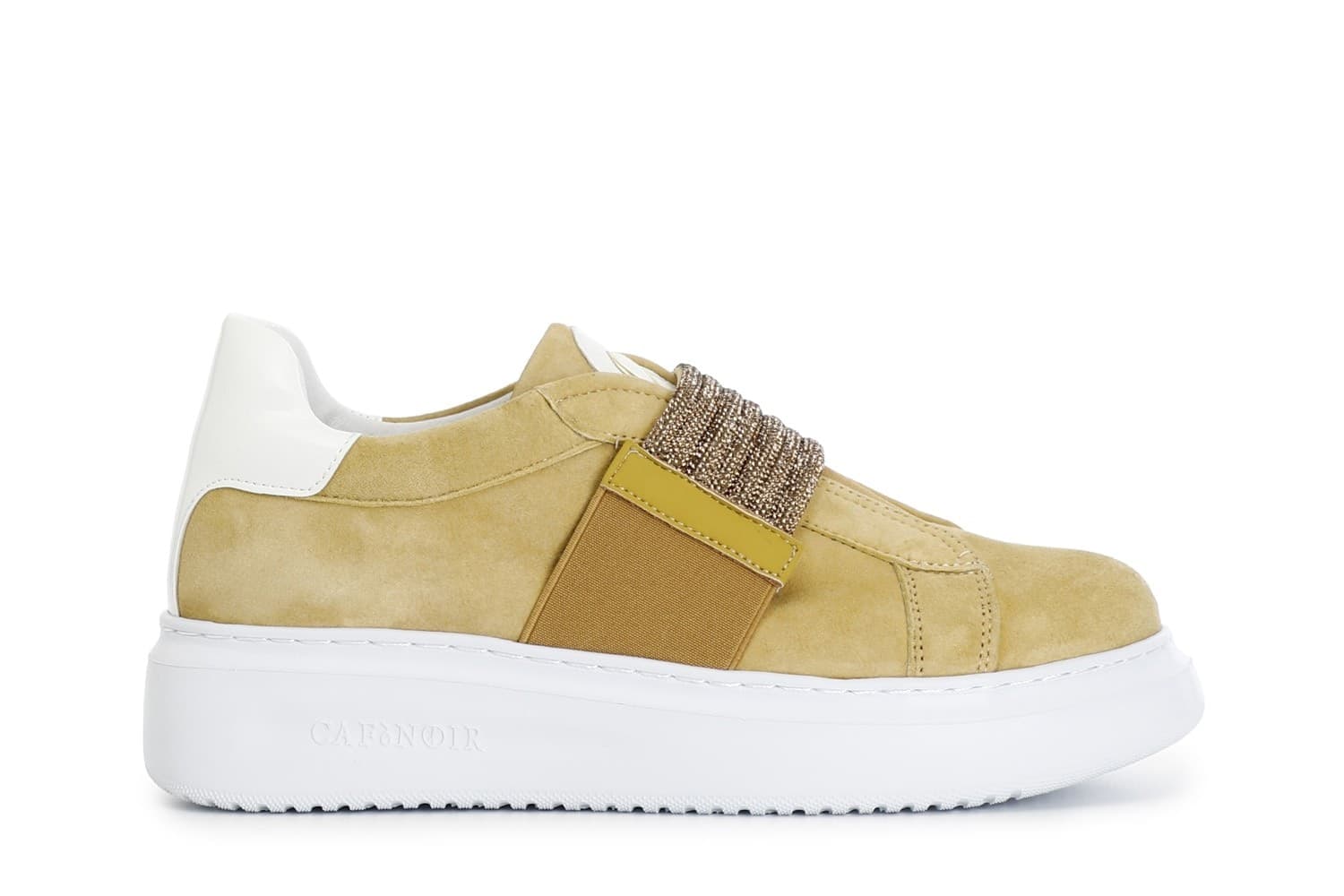 SNEAKERS IN CAMOSCIO CON FASCIA STRASS - 10