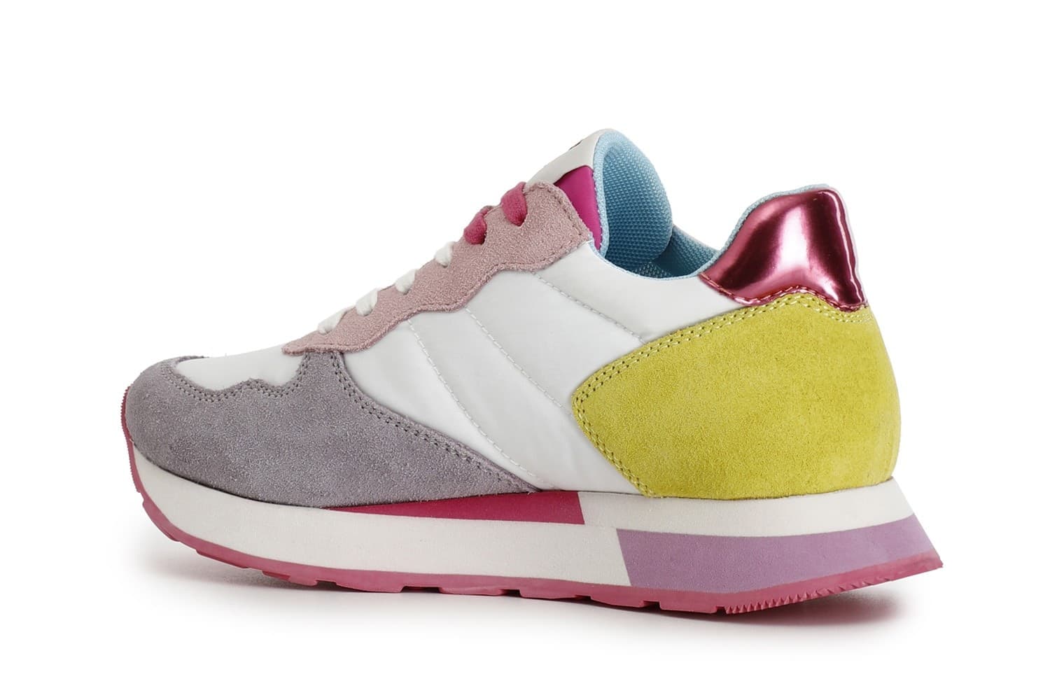 SNEAKERS IN PELLE SCAMOSCIATA E TESSUTO - 17