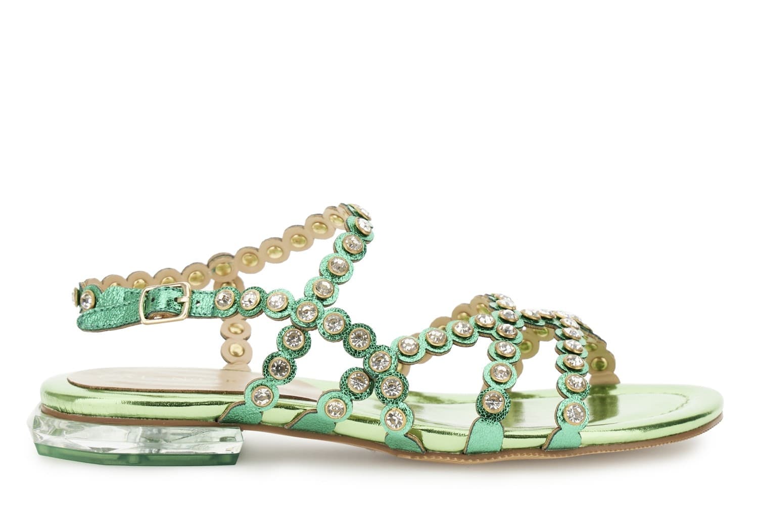 SANDALO ASIMMETRICO CON STRASS - 4