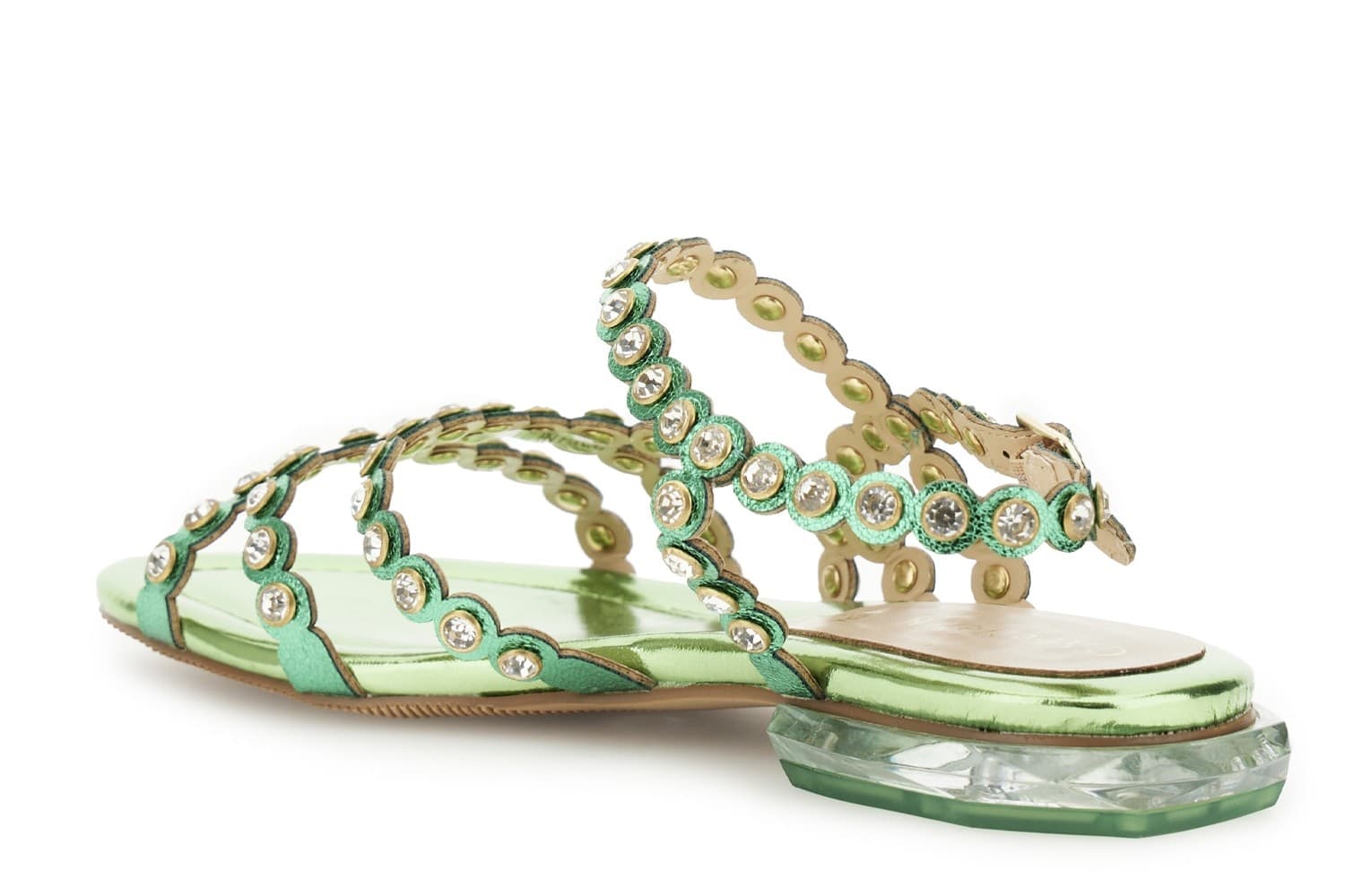 SANDALO ASIMMETRICO CON STRASS - 5