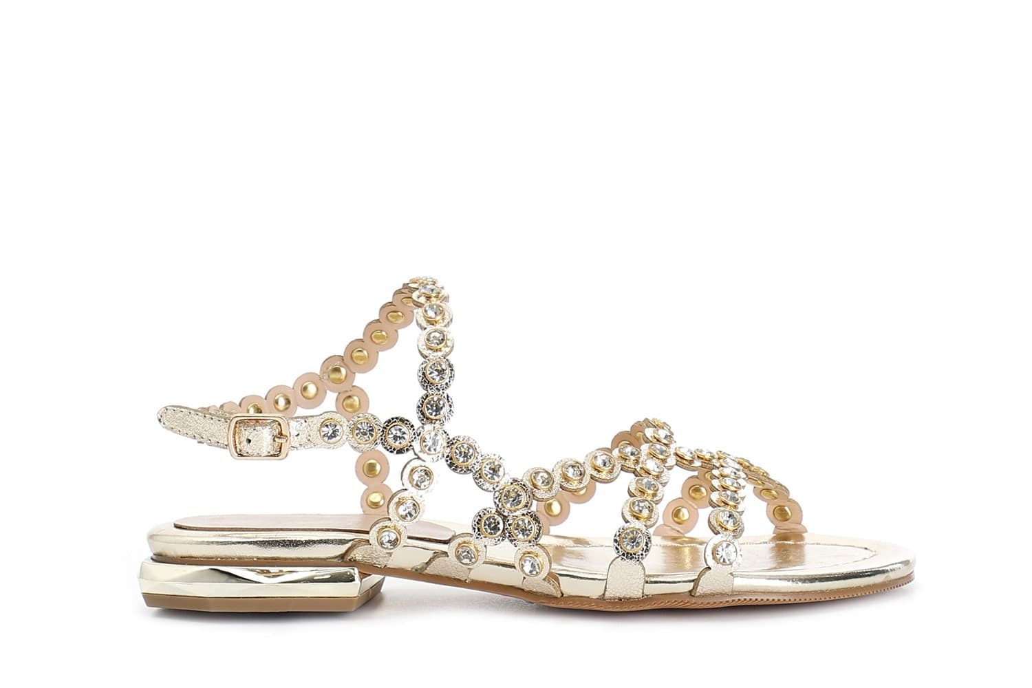 SANDALO ASIMMETRICO CON STRASS - 10