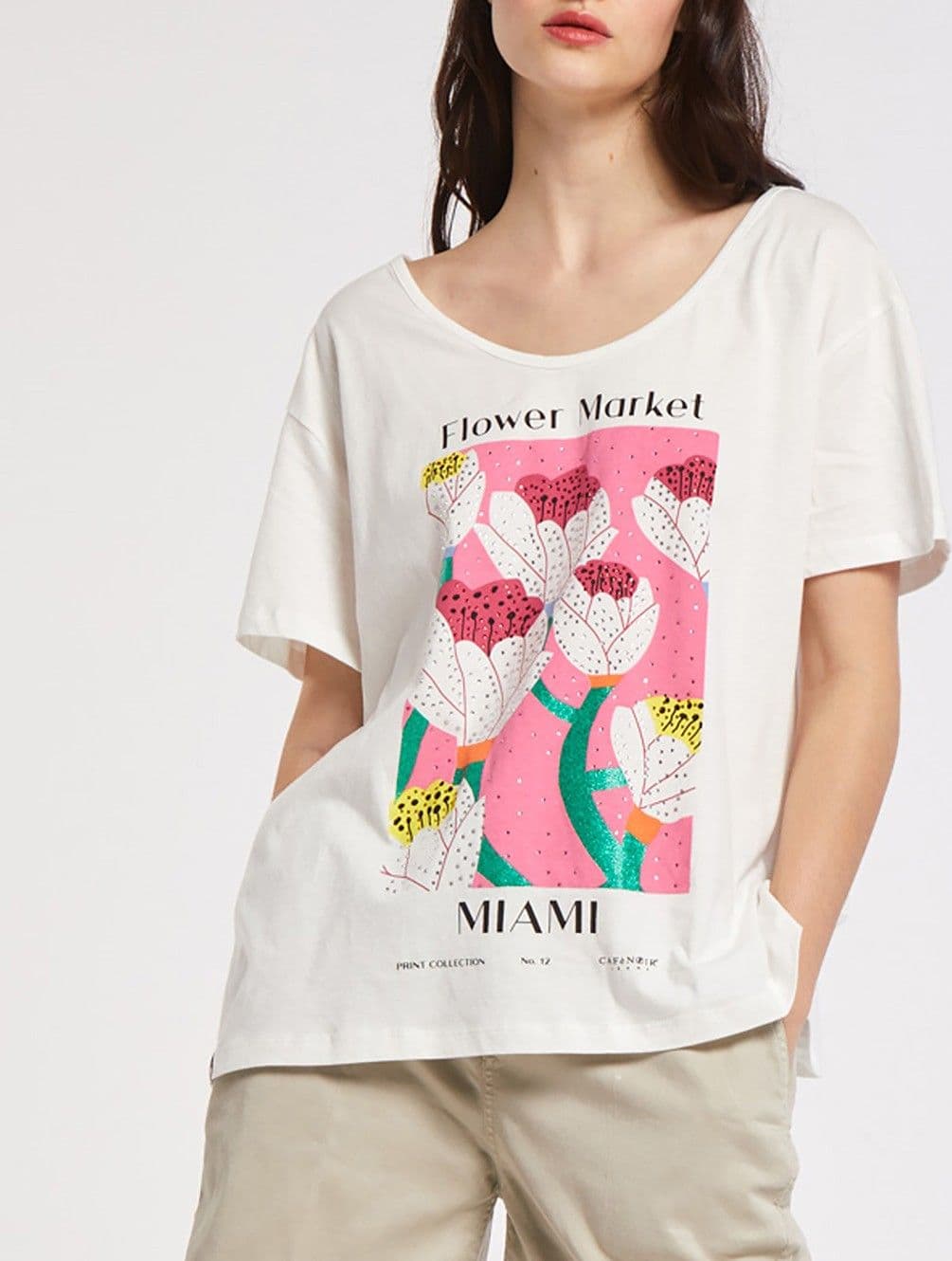TSHIRT STAMPA FLOWER MARKET MIAMI - 3