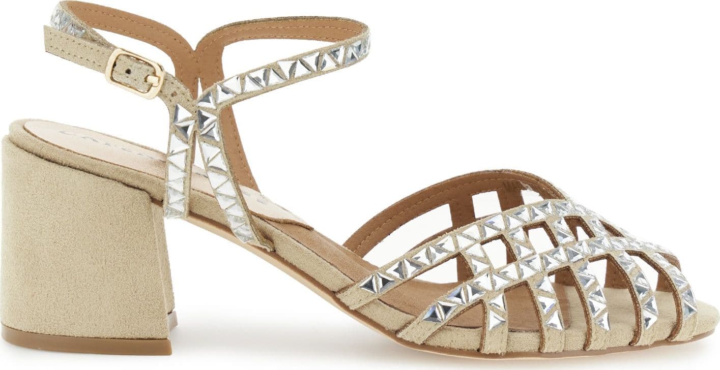 SANDALO GABBIA CON STRASS TRIANGOLO - 10