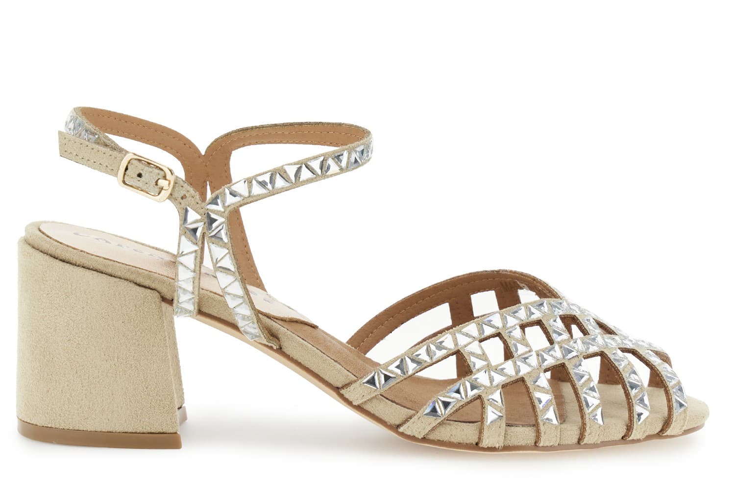 SANDALO GABBIA CON STRASS TRIANGOLO - 10