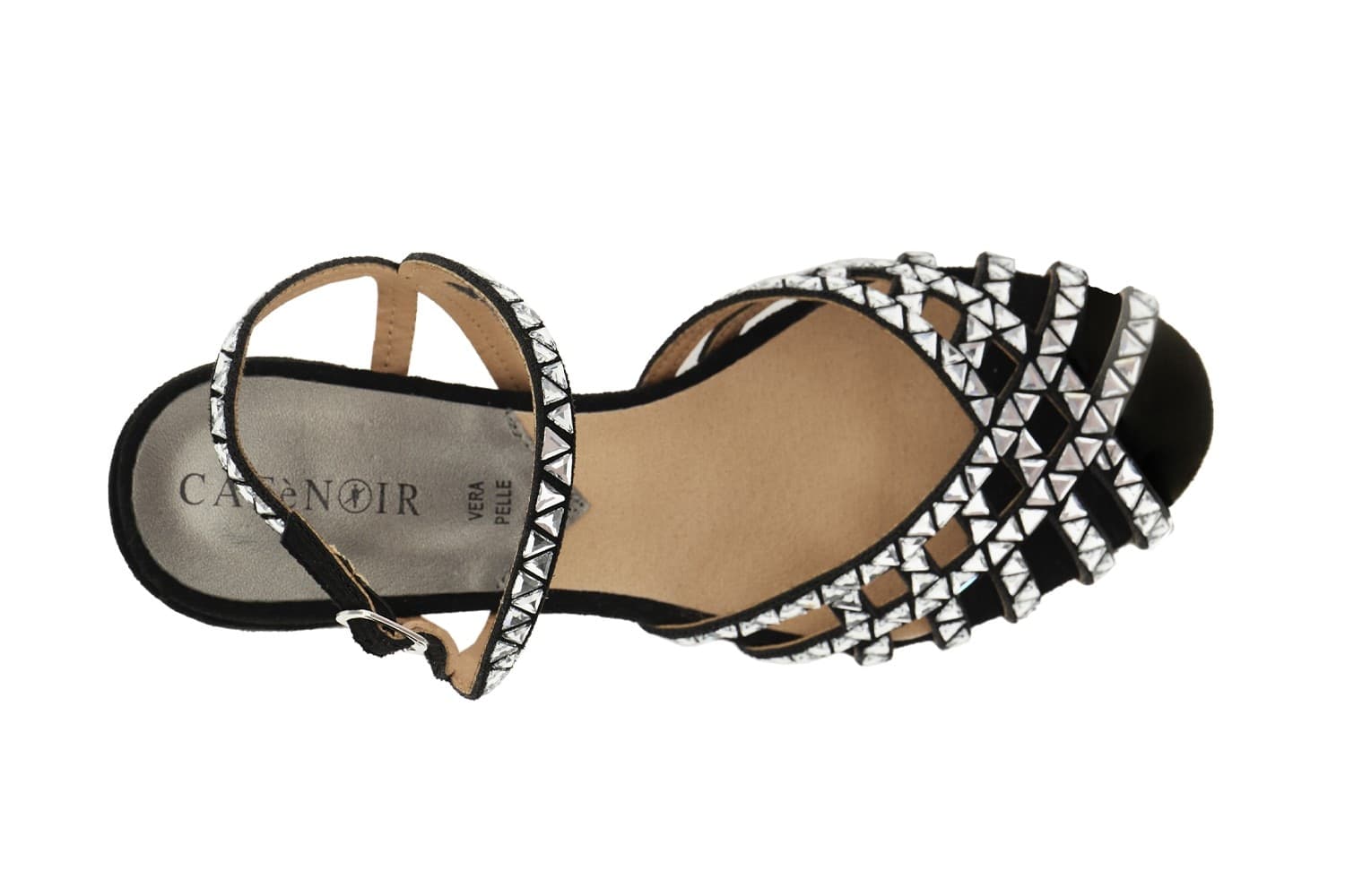 SANDALO GABBIA CON STRASS TRIANGOLO - 9